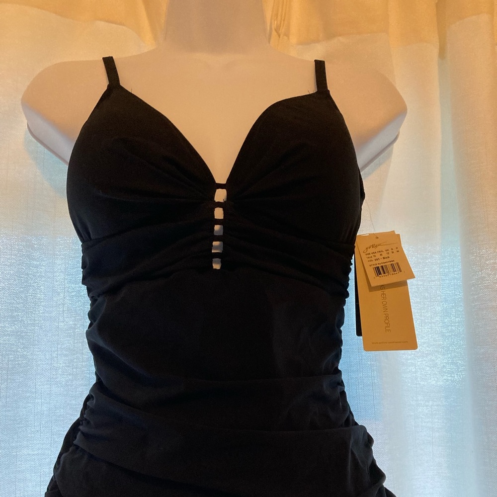 Gotten Black Ruched Tankini